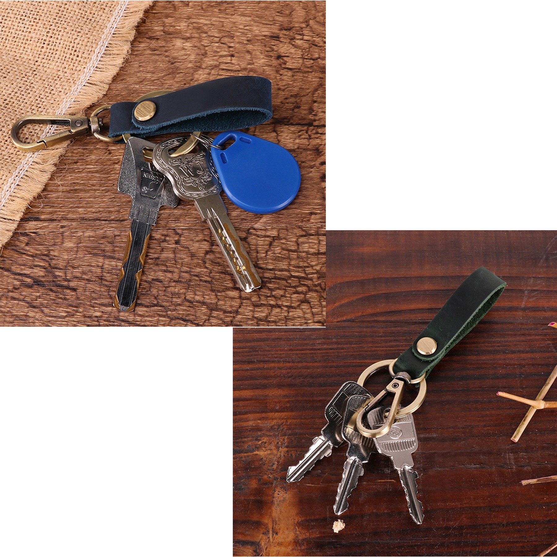 Genuine Leather Car Keychain 4