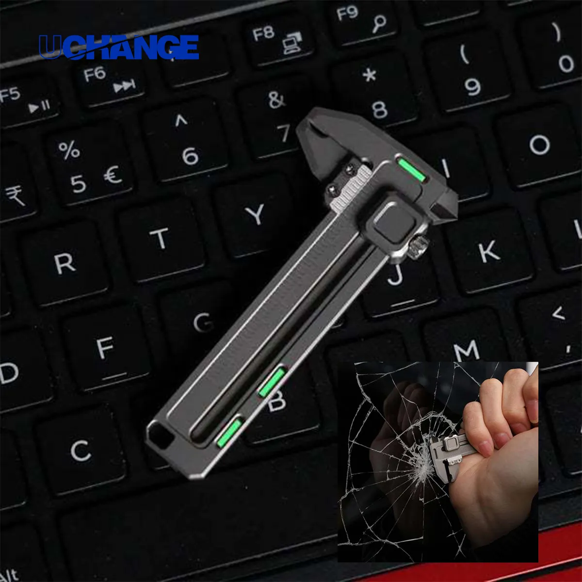 Pocket EDC Mini Caliper Multi-Tool Keychain 2