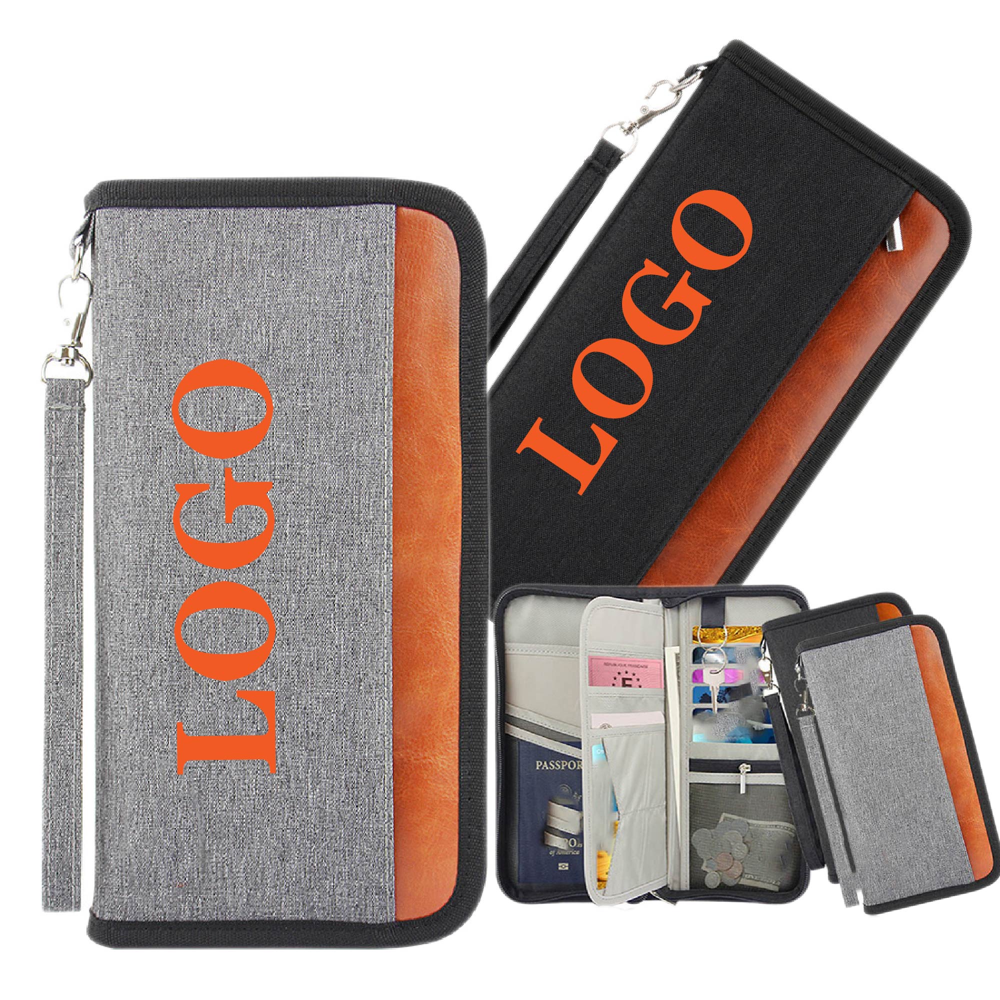 Zippered Document Case Passport Wallet 1