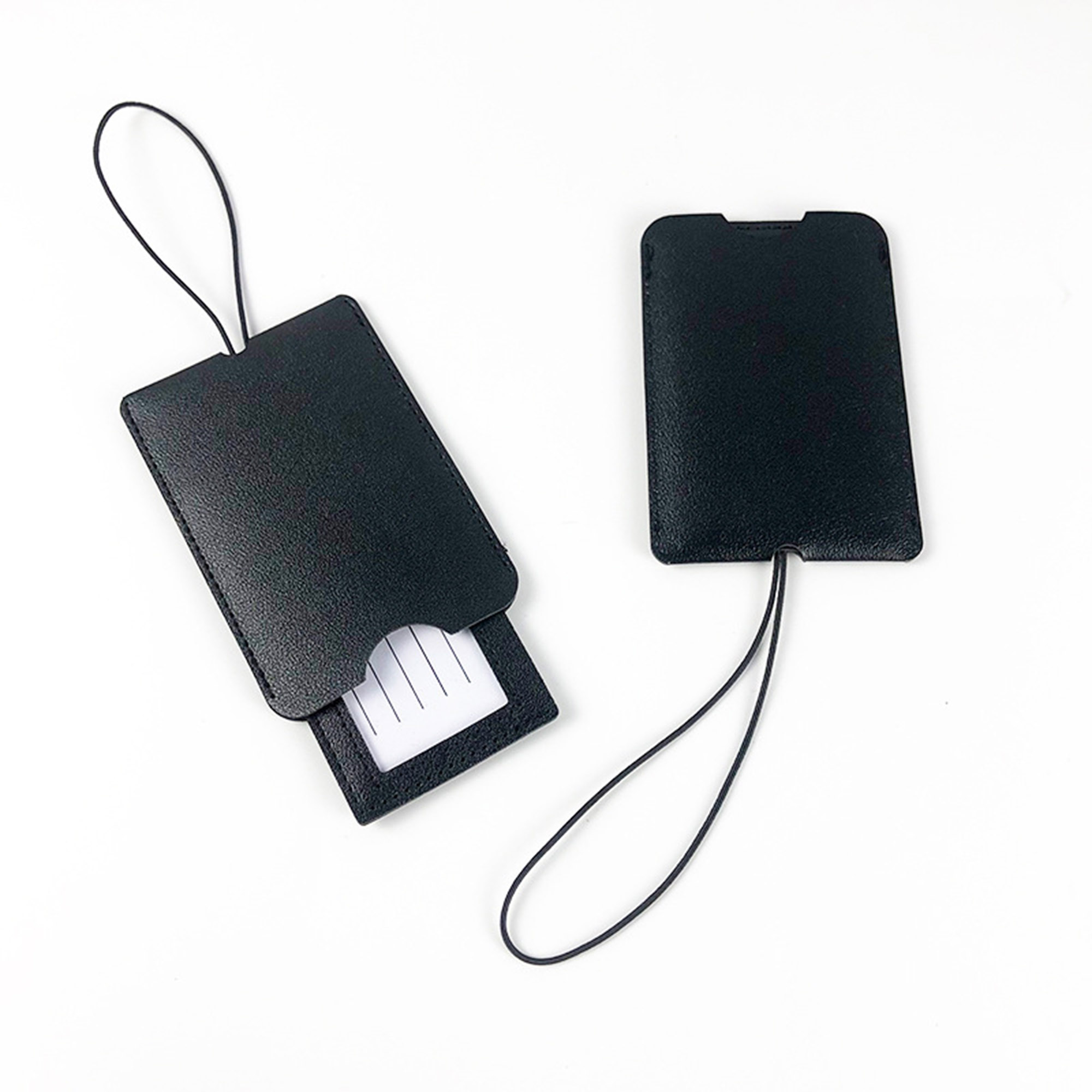 PU Leather Luggage Tag with Elastic Strip 2