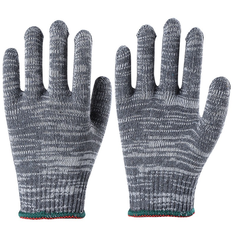 Grey cotton thread work gloves 1