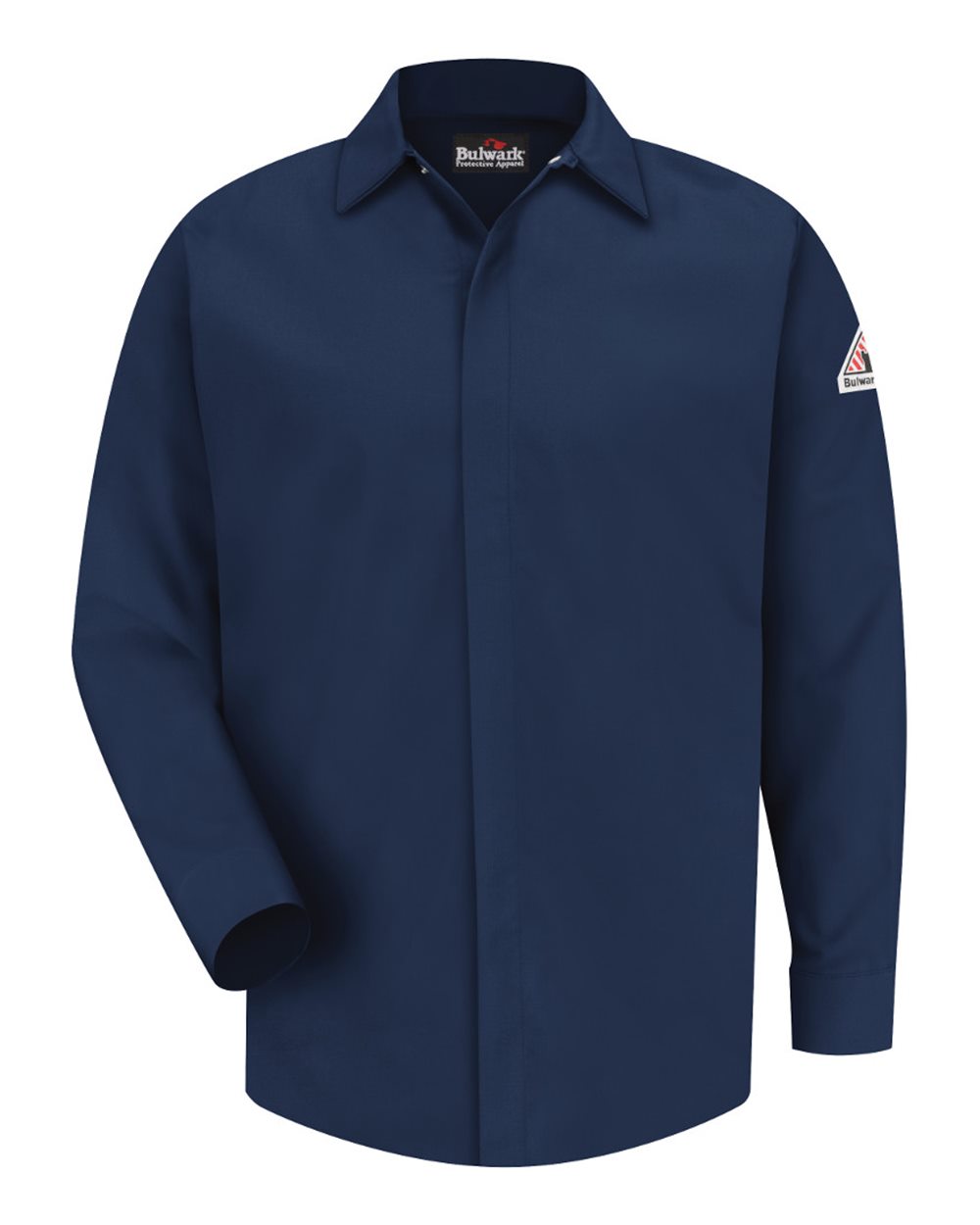 Men's Concealed-Gripper Pocketless Work Shirt - SLS2 8