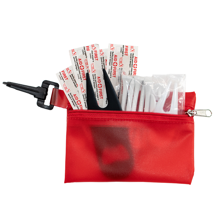 "FAIRWAY 12" 12 Piece Healthy Living Sun Kit Components inserted into Translucent Zipper Pack with C 1