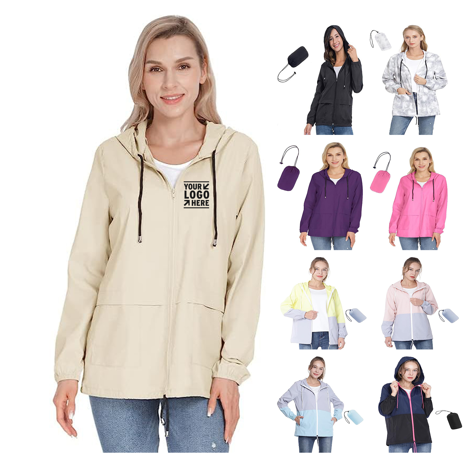 Women Waterproof Lightweight Raincoat 2