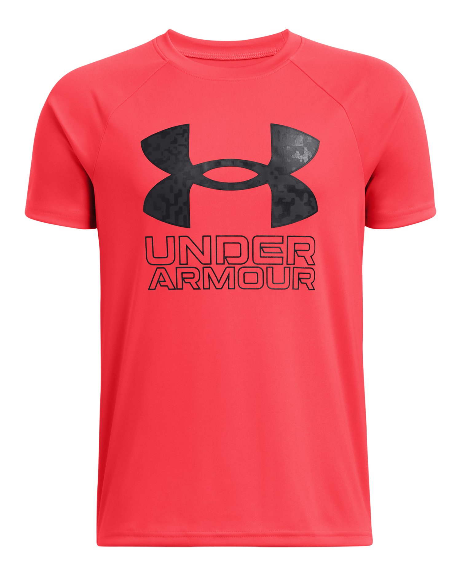 UA Tech Hybrid Print Boys' Short Sleeve 14