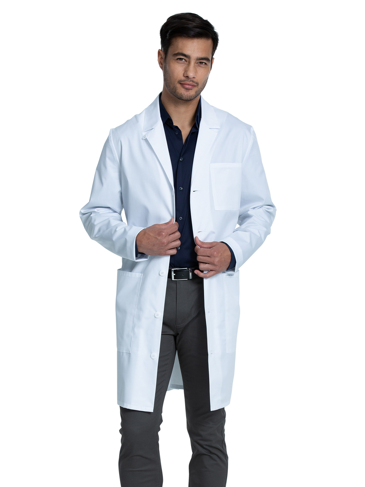 Cherokee - Project Lab - Men's Three-Pocket 38" Full-Length Lab Coat 6