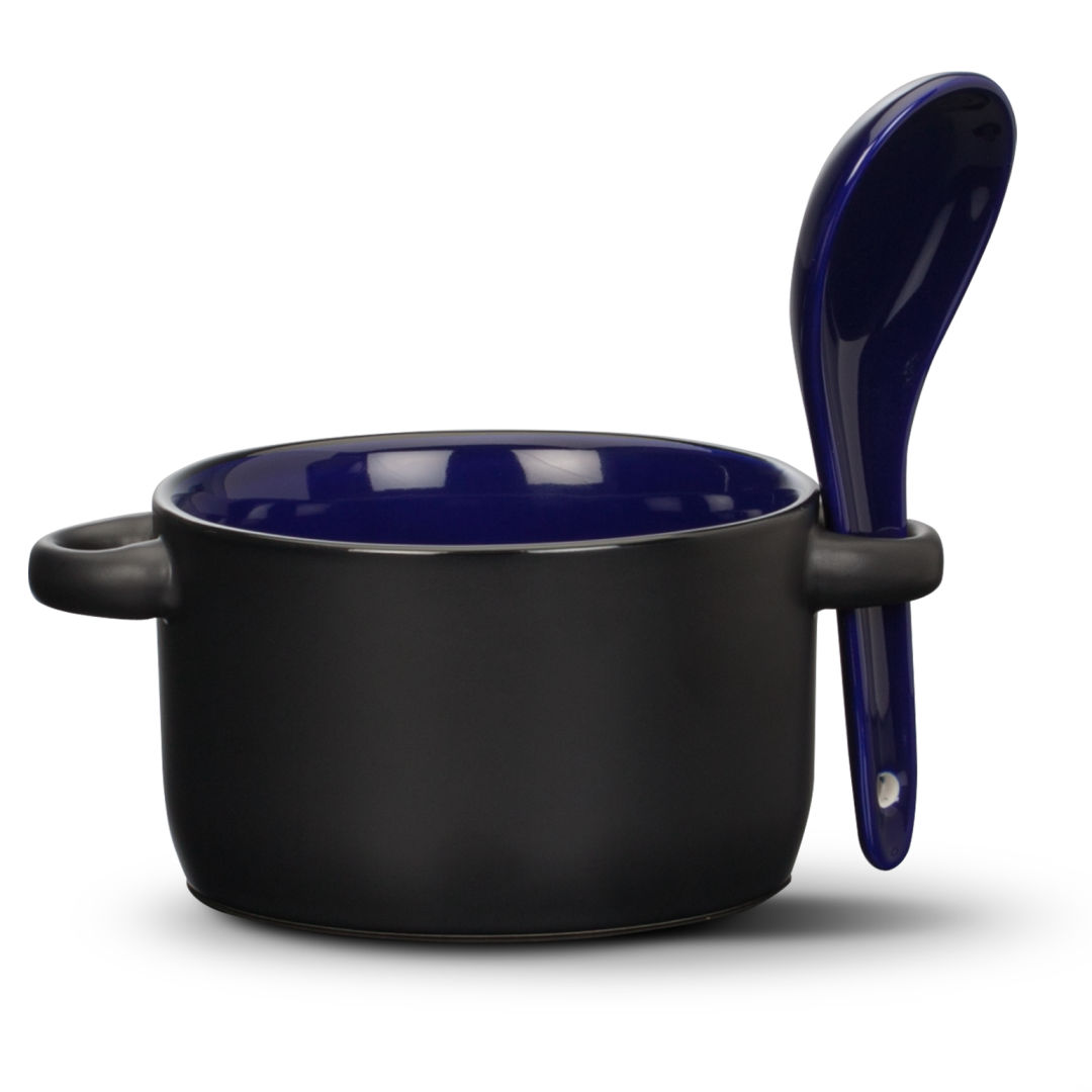 Merritt Soup Mug & Spoon - 12oz - Deep Etch 14