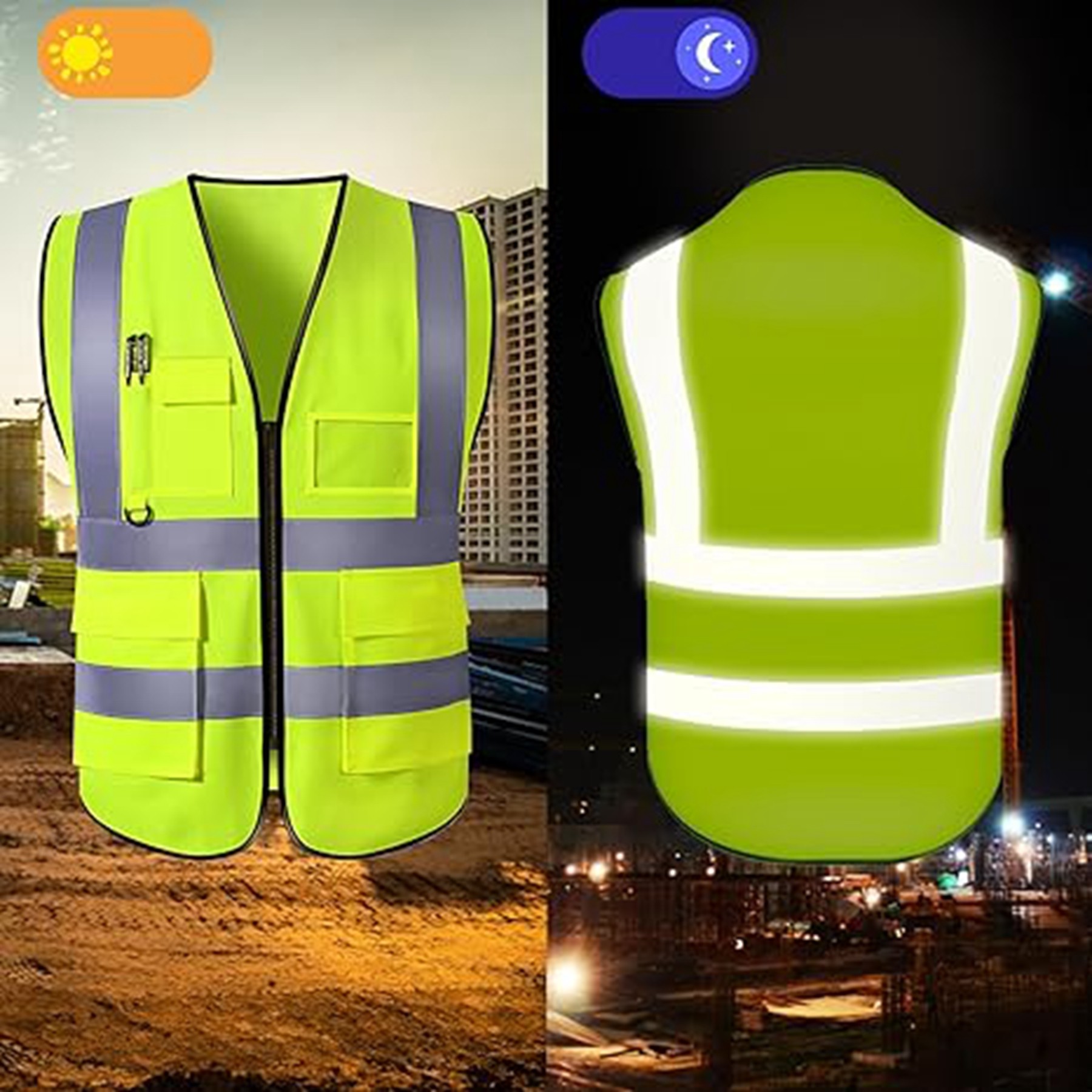 Safety Reflective Vest With Pocket 2