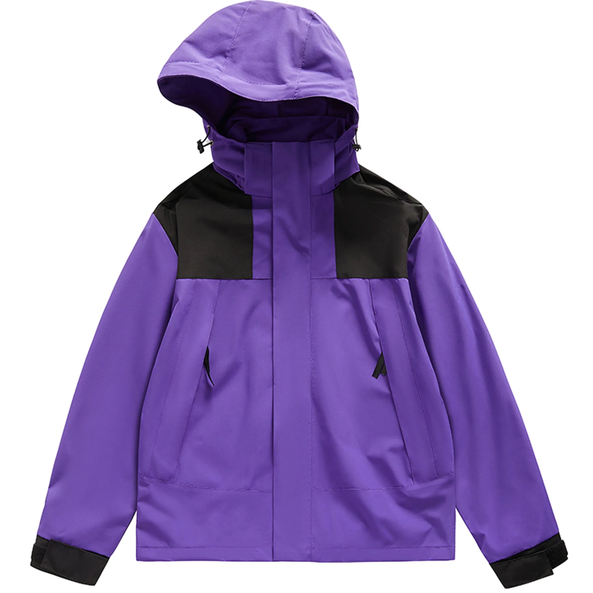 Unisex Oxford Cloth Shell Outerwear Jacket W/Detachable Hood 2