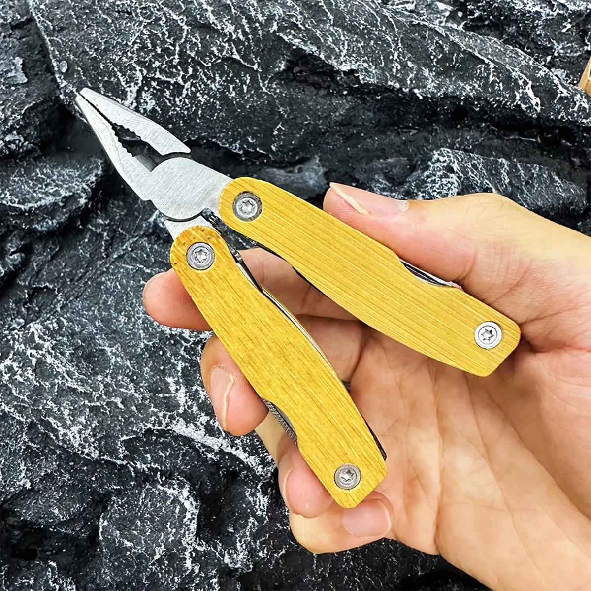 Personalized Multi-Function Pocket Pliers with Wooden Handle 5