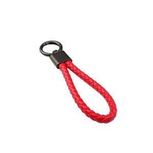 Woven PU Leather Keychain With Metal Buckle 34