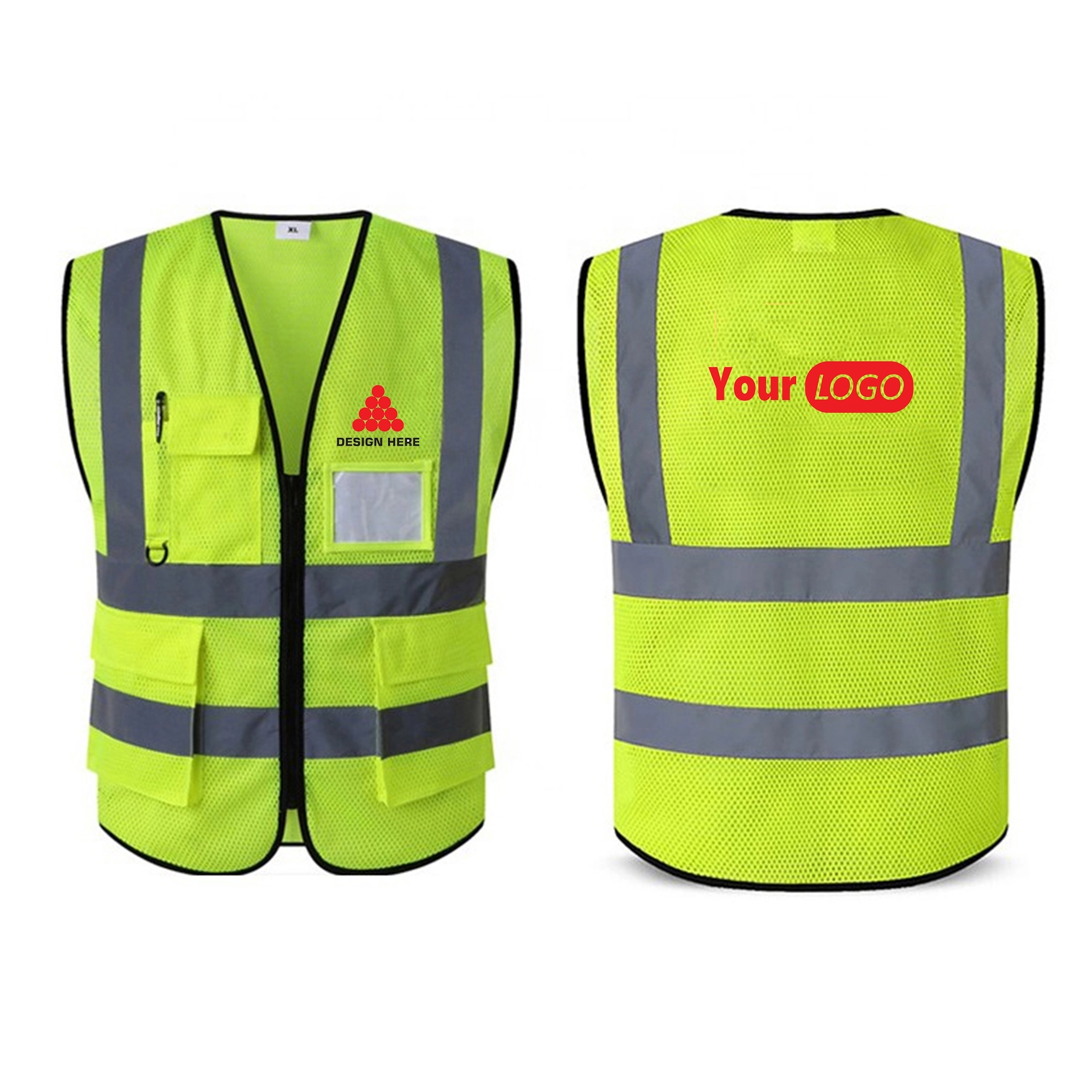 Reflective Strips Mesh Safety Vest 3