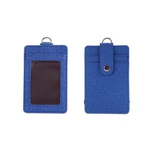Slide Open Plastic Portrait Lanyard Card Holder 22