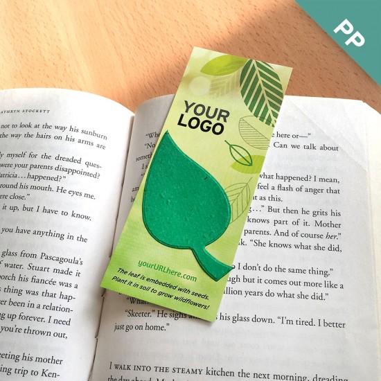 Graphic Leaf Shape Small Eco Bookmarks 1