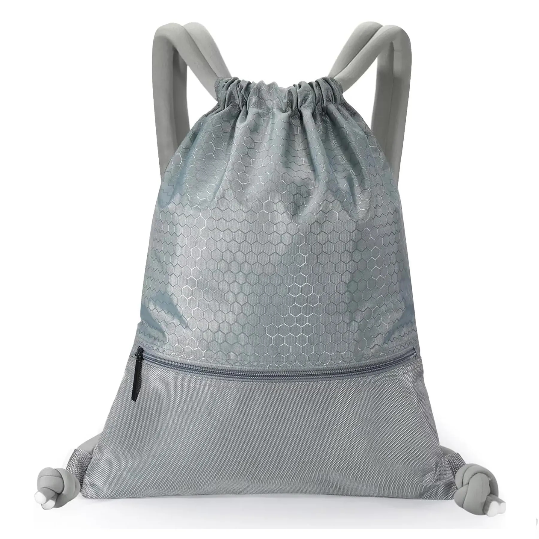 Sports and Fitness Drawstring Zipper Backpack 7