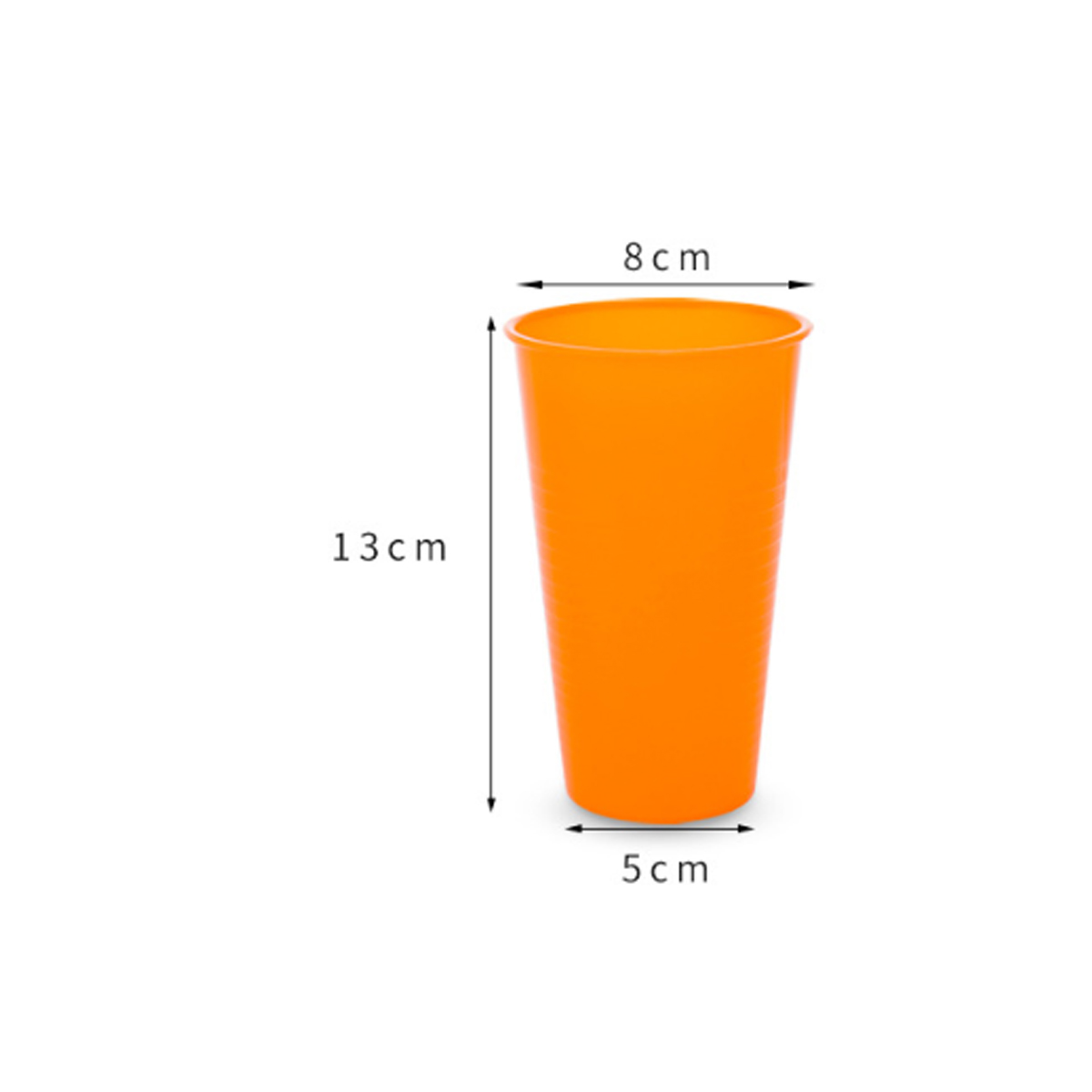13Oz. Durable Stackable Plastic Beverage Cup with Ribbed 4