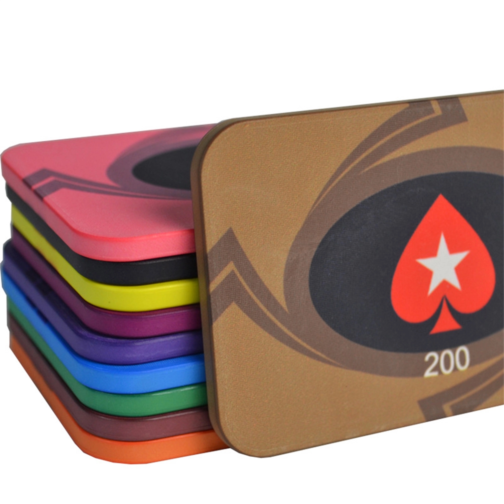 Rectangular Poker Chips Full Color 3
