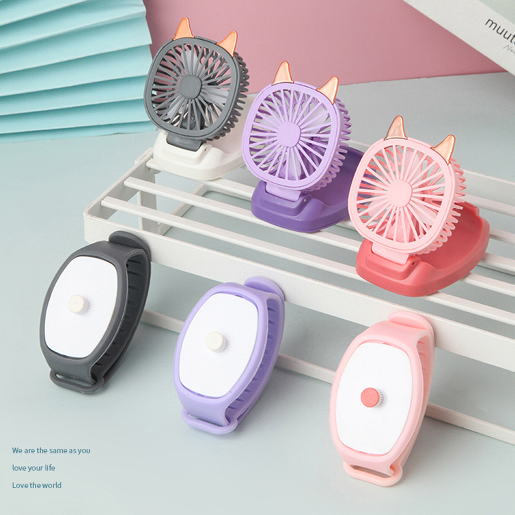 LED Portable Handheld Wrist Fan 4