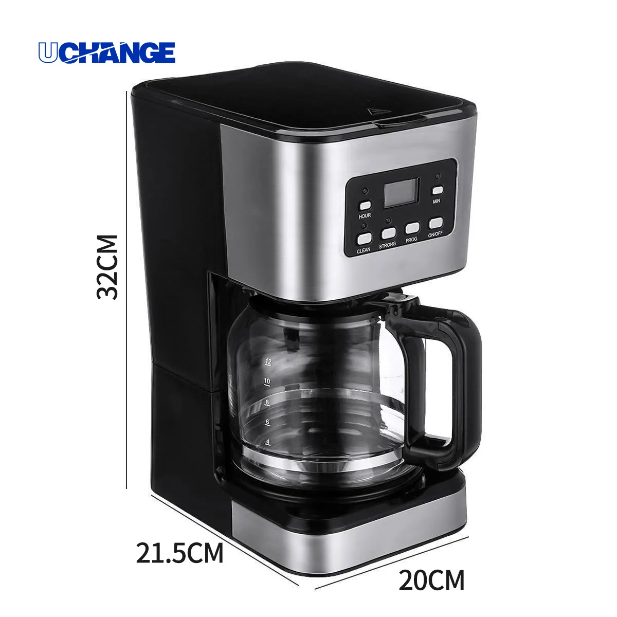 12-Cup Programmable Drip Coffee Maker With Glass Carafe 1
