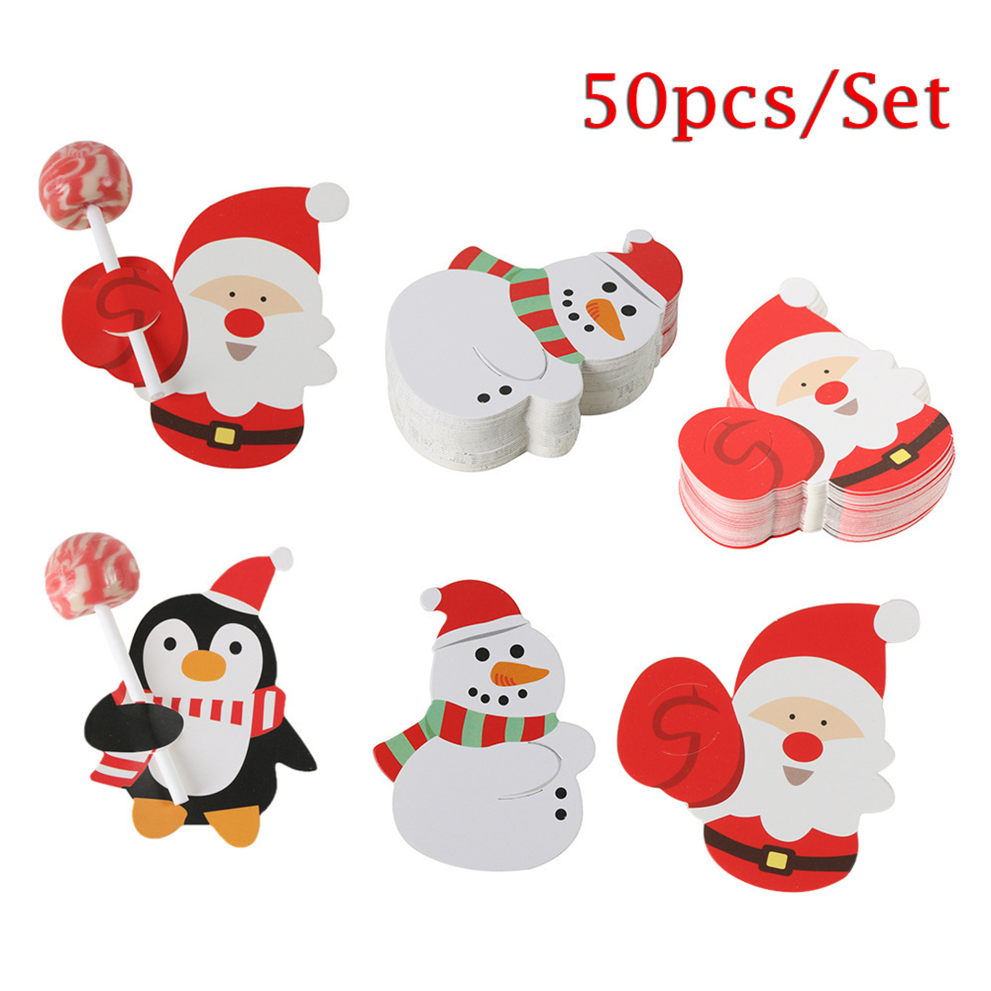 Christmas Lollipop Cards (50 Pcs/Set) 4