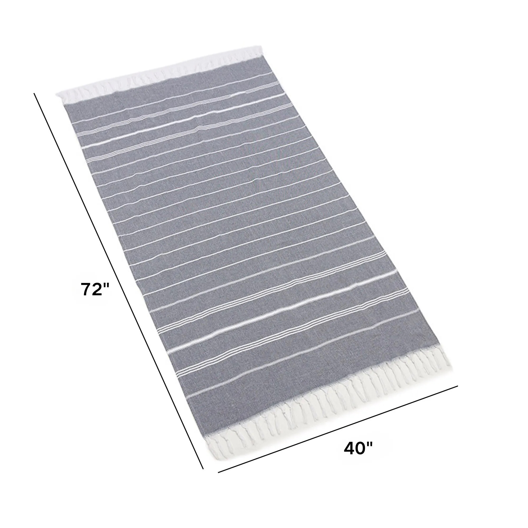 Fringed Turkish Beach Towel 72 x 40 9