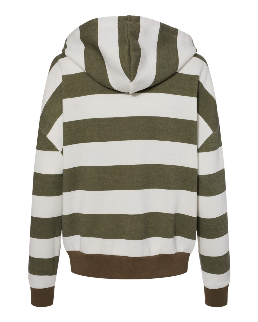 Women's Striped Fleece Boxy Hooded Sweatshirt - W21721 9