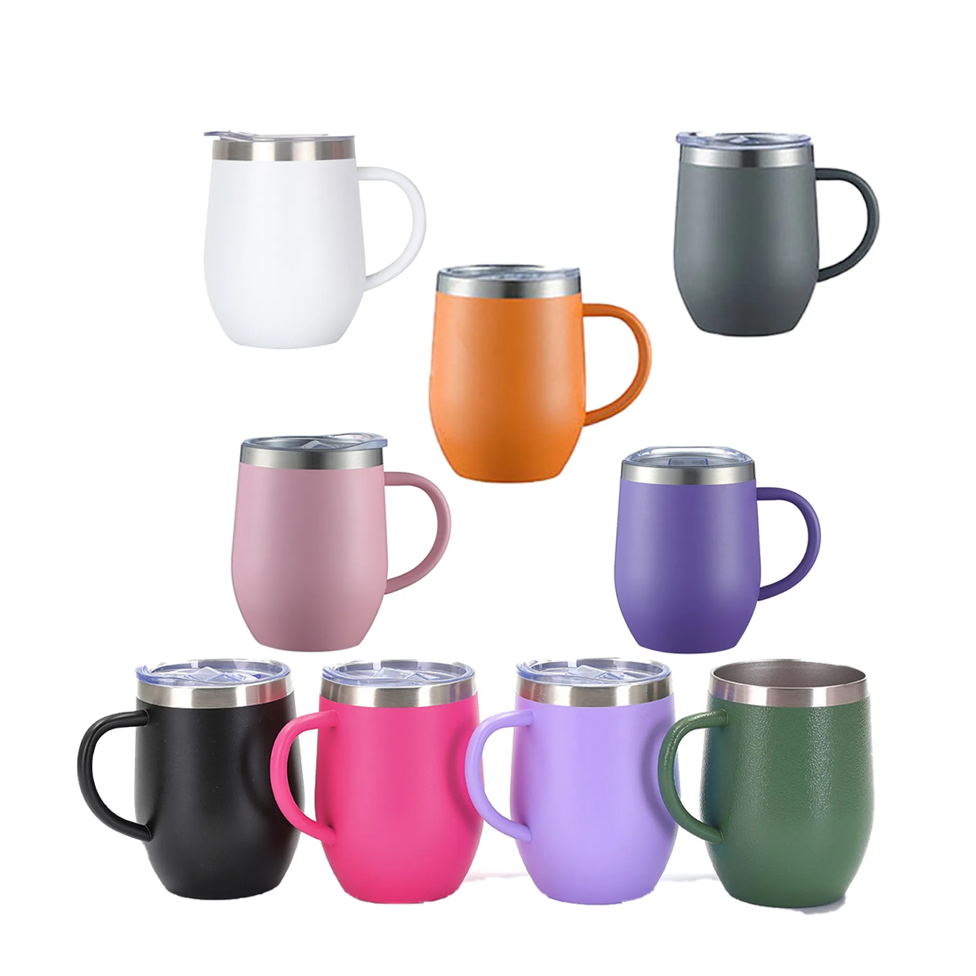 12oz Stainless Steel Coffee Mug With Handle 6
