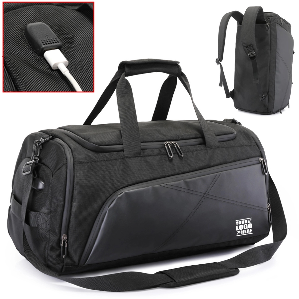 Duffle Bag With Usb Port 2