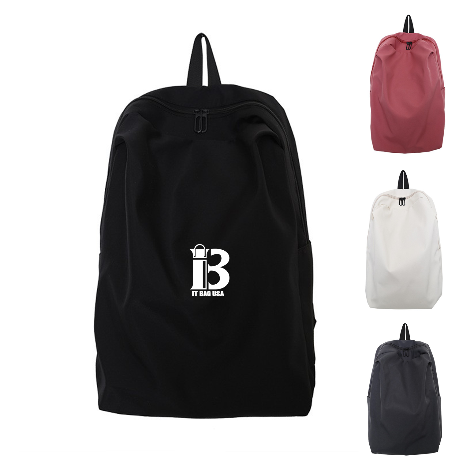 Solid Color Minimalist Large Capacity Backpack