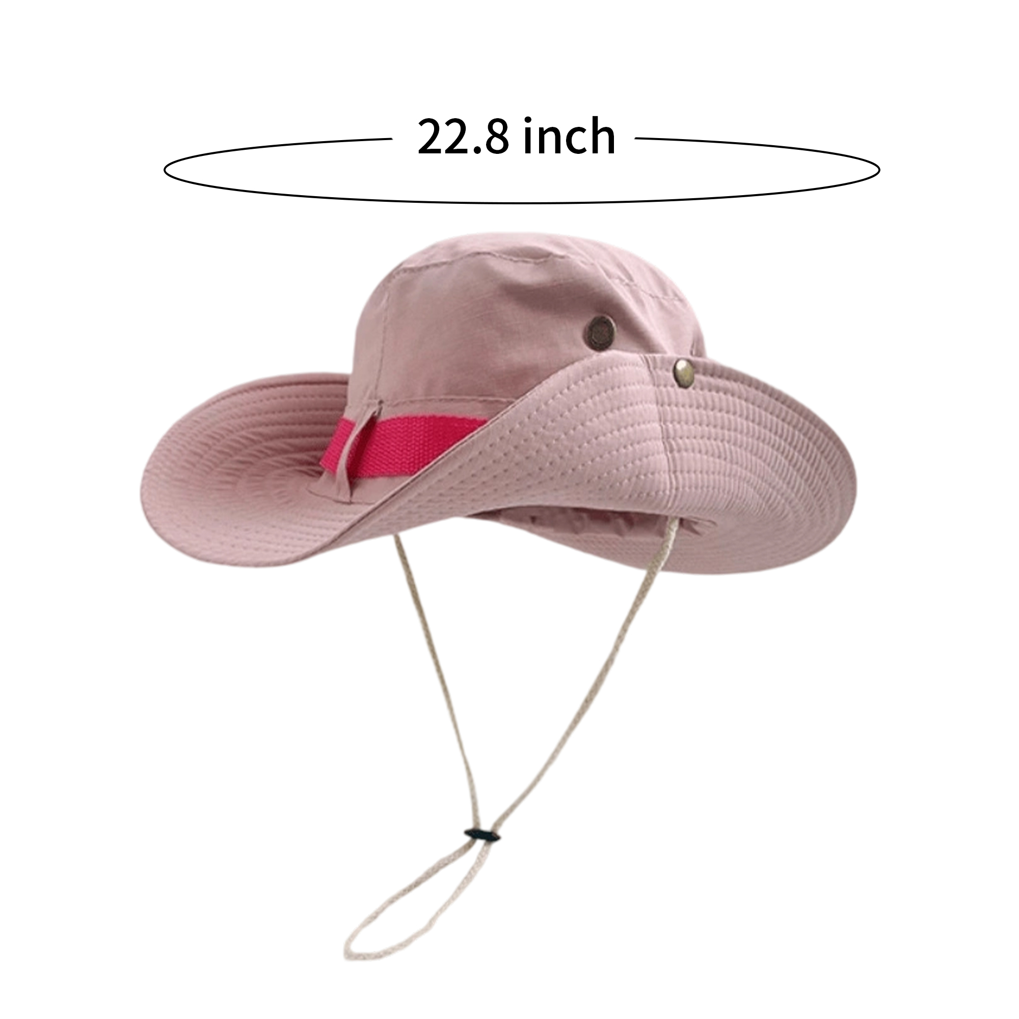 Polyester Wide Brim Fisherman Hat With Ventilation Eyelets 7