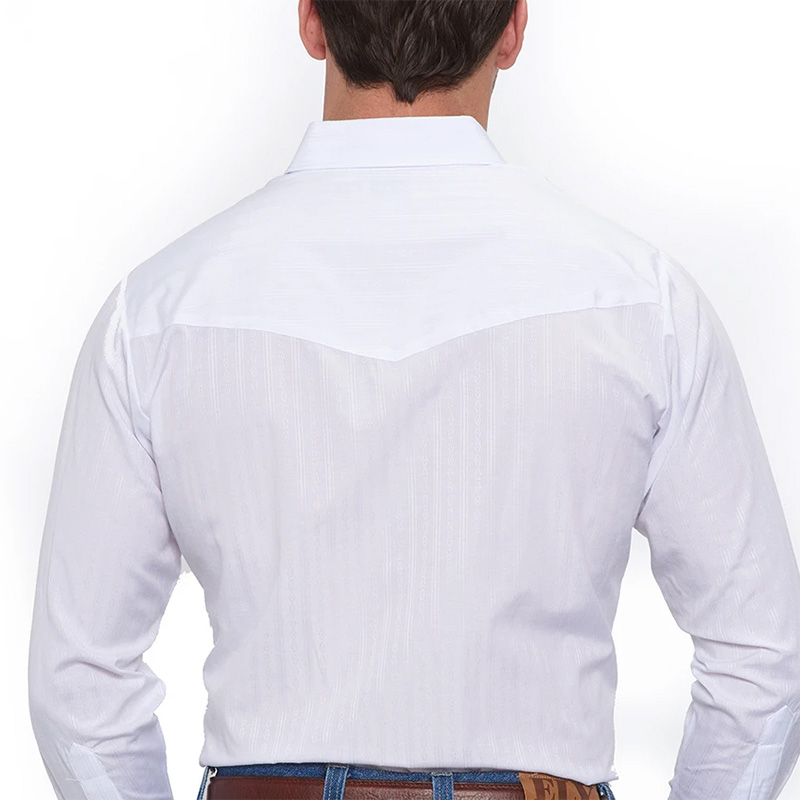 Long Sleeve Tone-on-Tone Western Wear Shirt 14