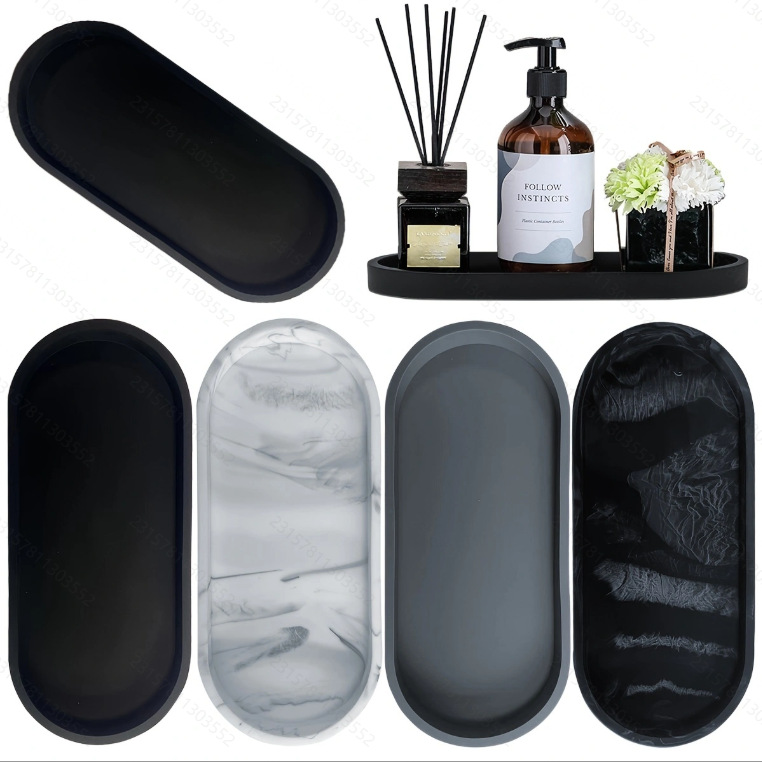 Oval Bathroom Vanity Tray 5