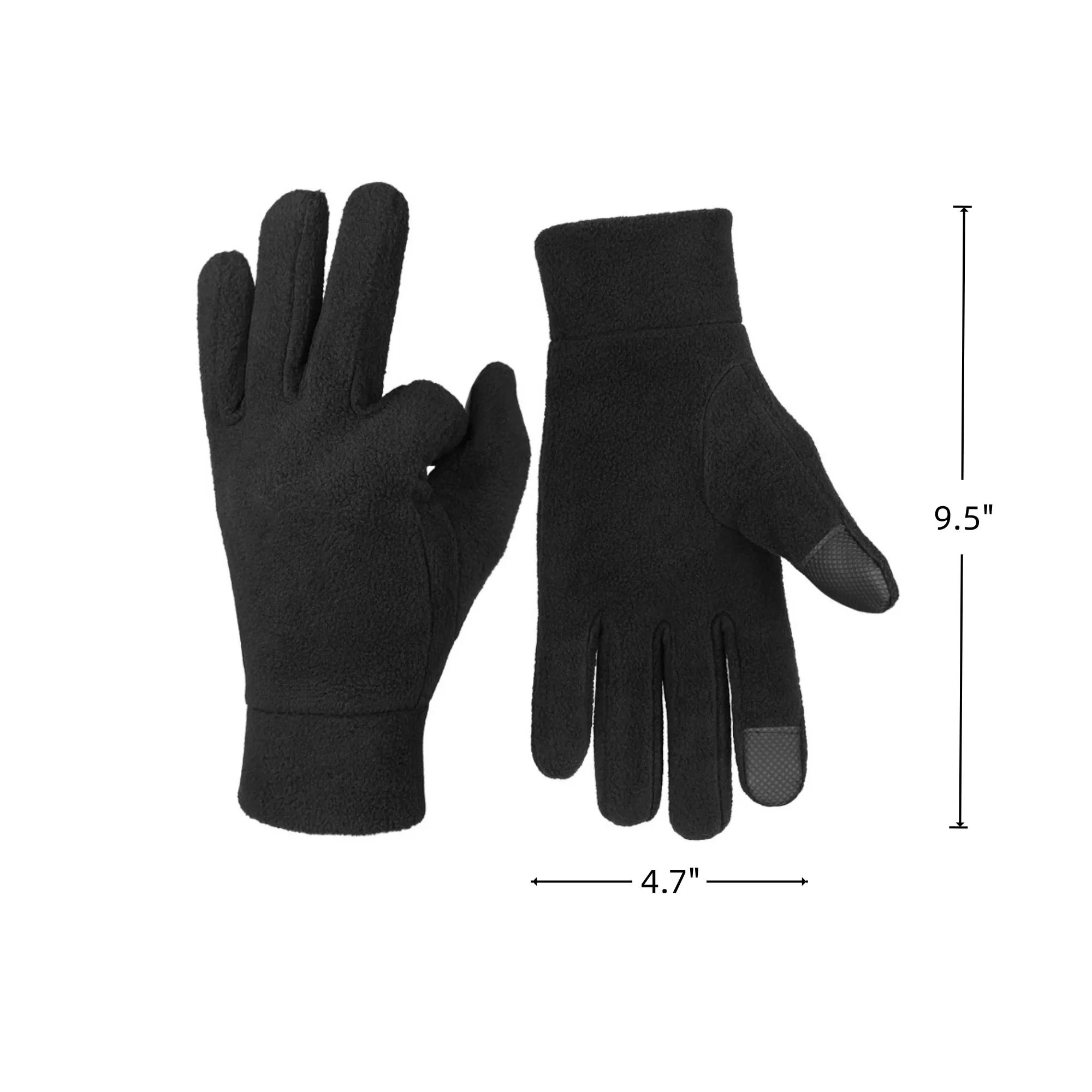Non - Slip Touchscreen Fleece - Lined Polar Fleece Gloves 2