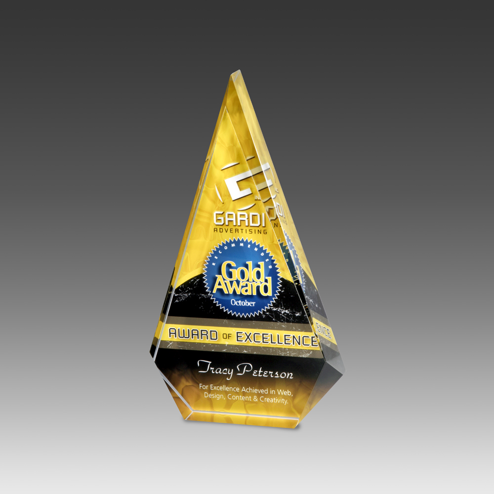 8" AcryliPrint HD Triangle Award 2