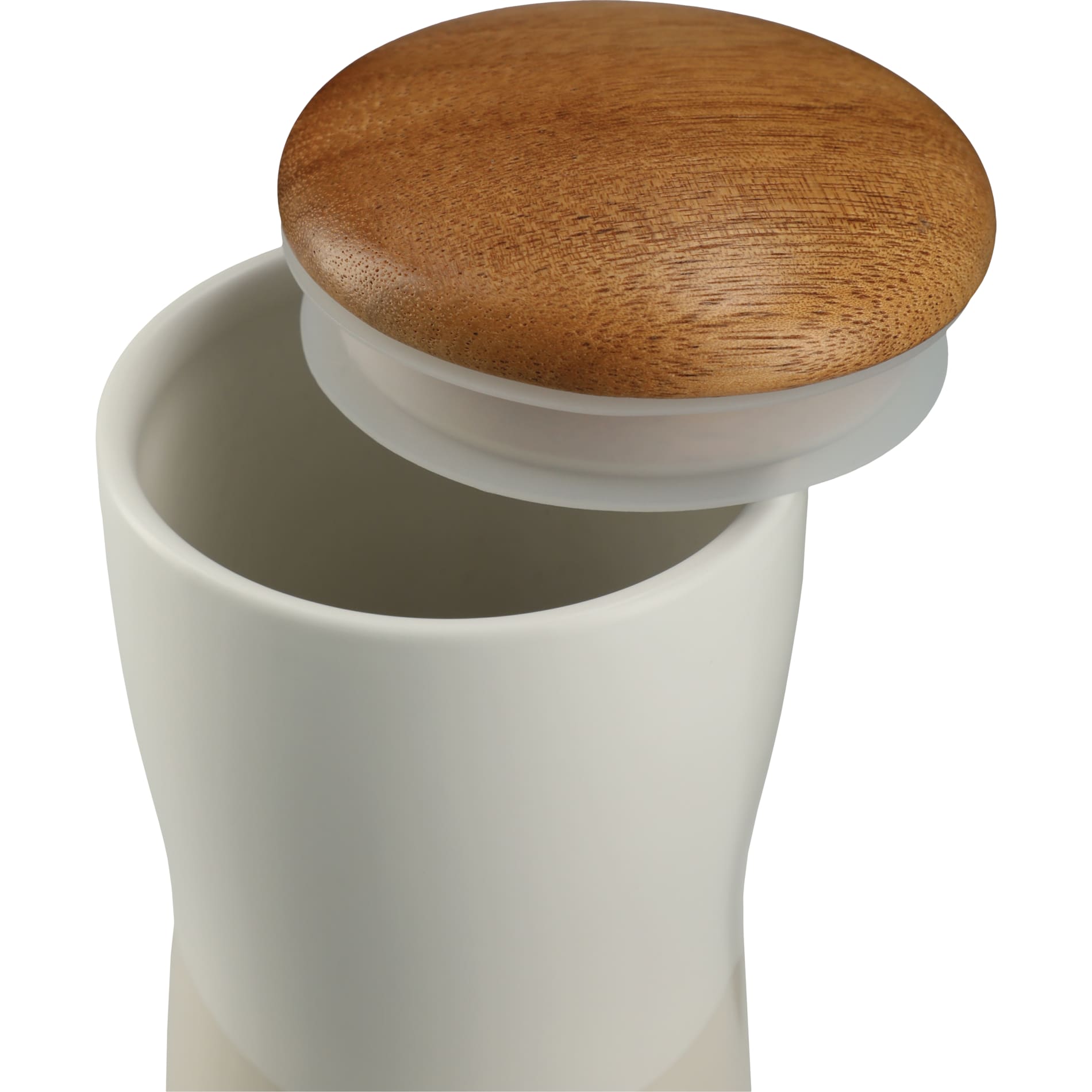 Reno Double Wall Ceramic Tumbler w/Wood Lid 10oz 2