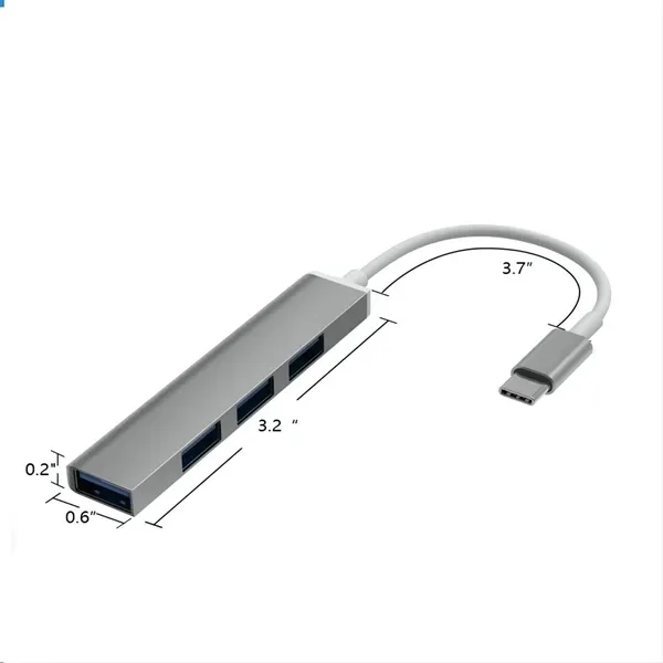USB C Hub Adapter with 4-In-1 Multiport Connector 3