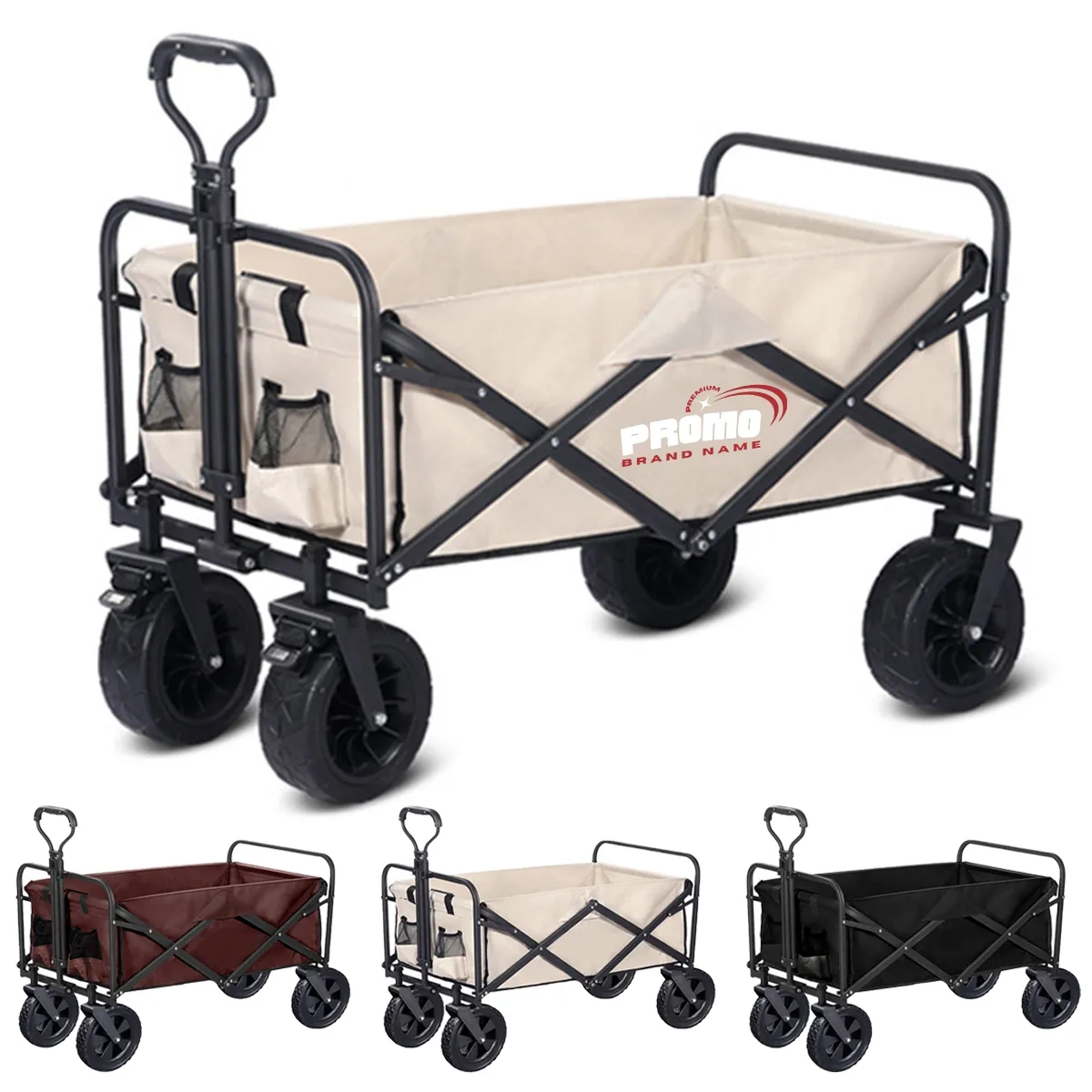 5'' 8" Outdoor Wagon Collapsible Camping Hand Trolley Carts 8