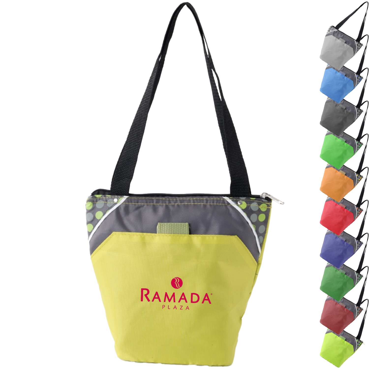 Insulated Lunch Cooler Zipper Carry Bag with Front Pocket 3