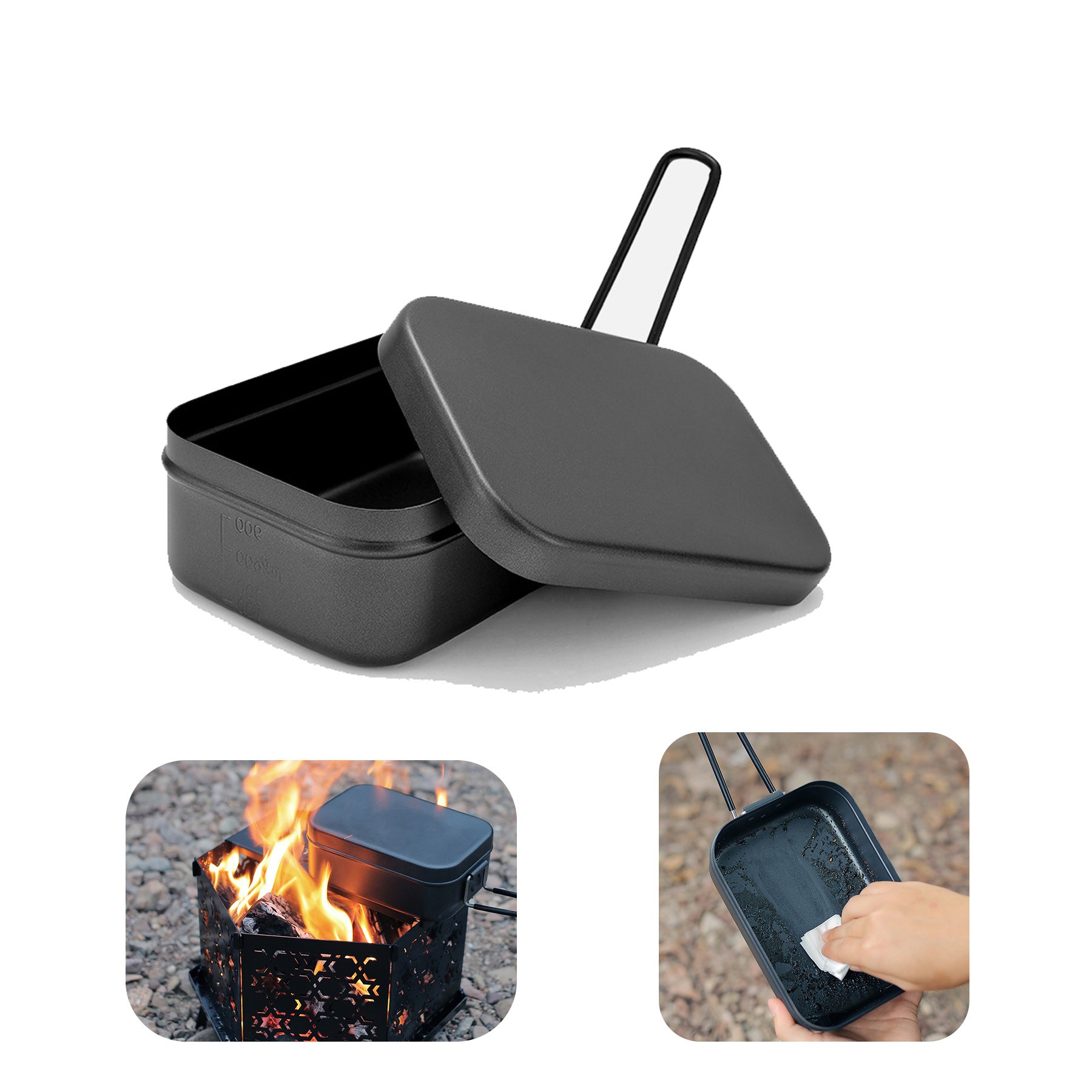 Outdoor Heated Lunch Box with Lid and Handle 2