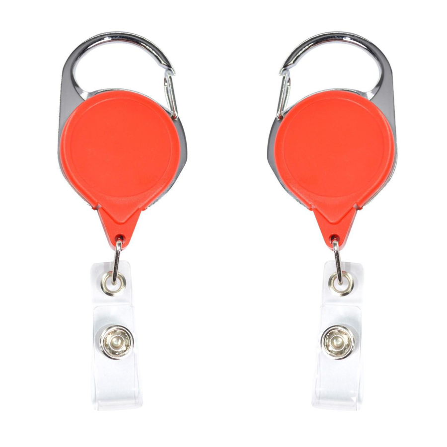Circular Badge Reel w/ Carabiner & 2-Side Logo (No Twist) 5