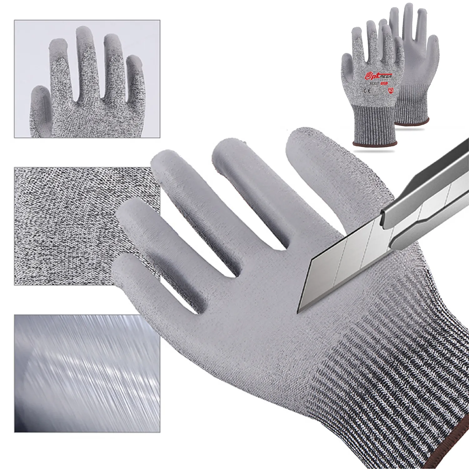 Grade 5 Anti-Cutting PU Gloves 4
