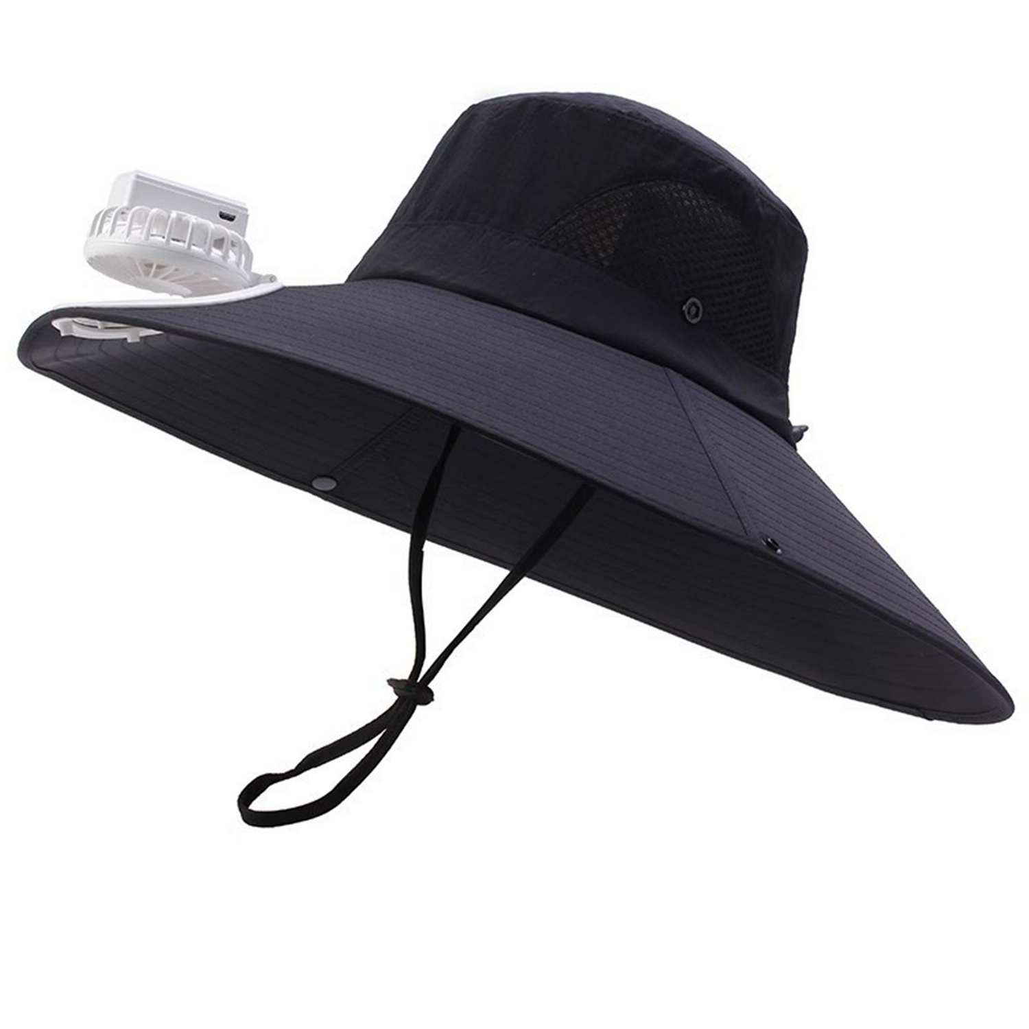 Waterproof Breathable Solar Fan Bucket Hat 10