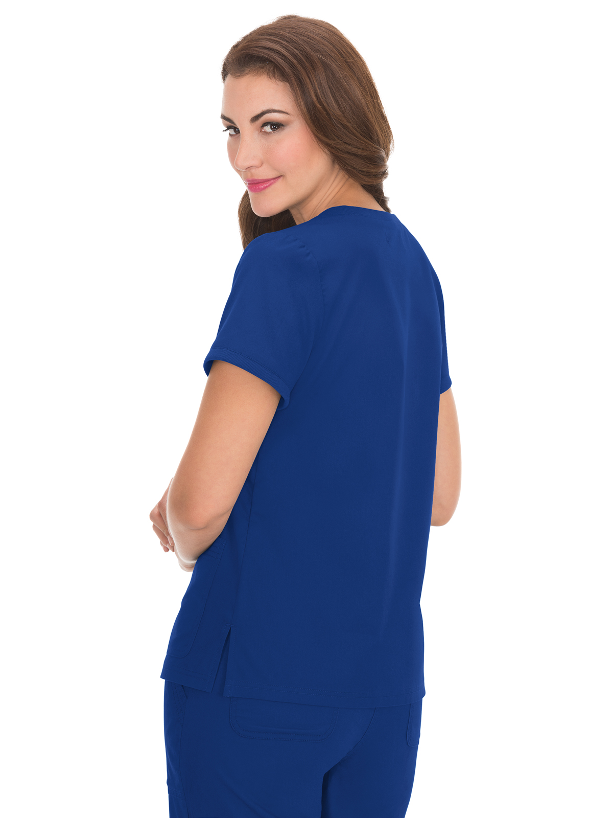 koi - Classics - Women's Three-Pocket Soft Rib Trim V-Neck Nicole Top 35
