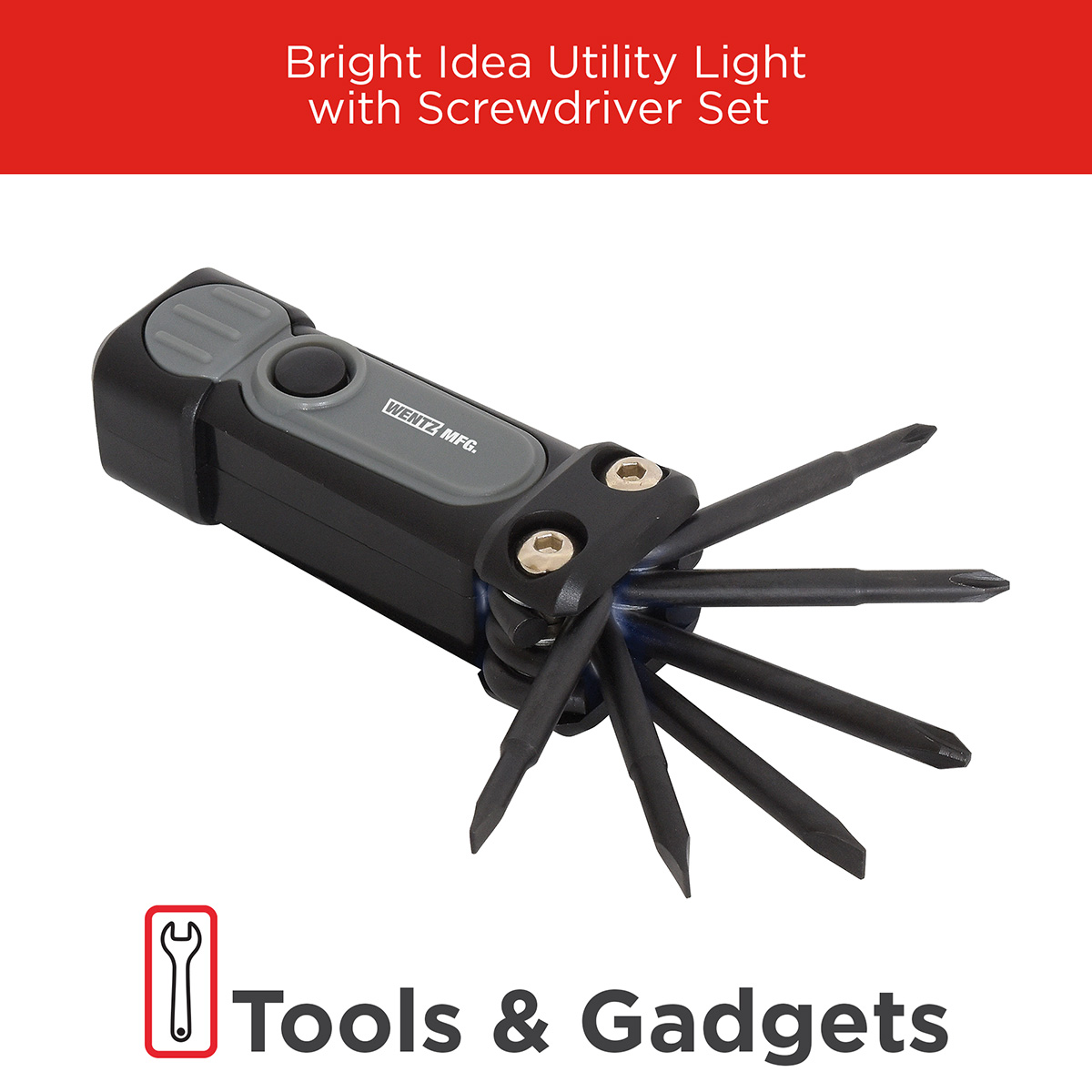 Best Buddy Tools® Bright Idea Utility Light w/ Screwdriver Set 4