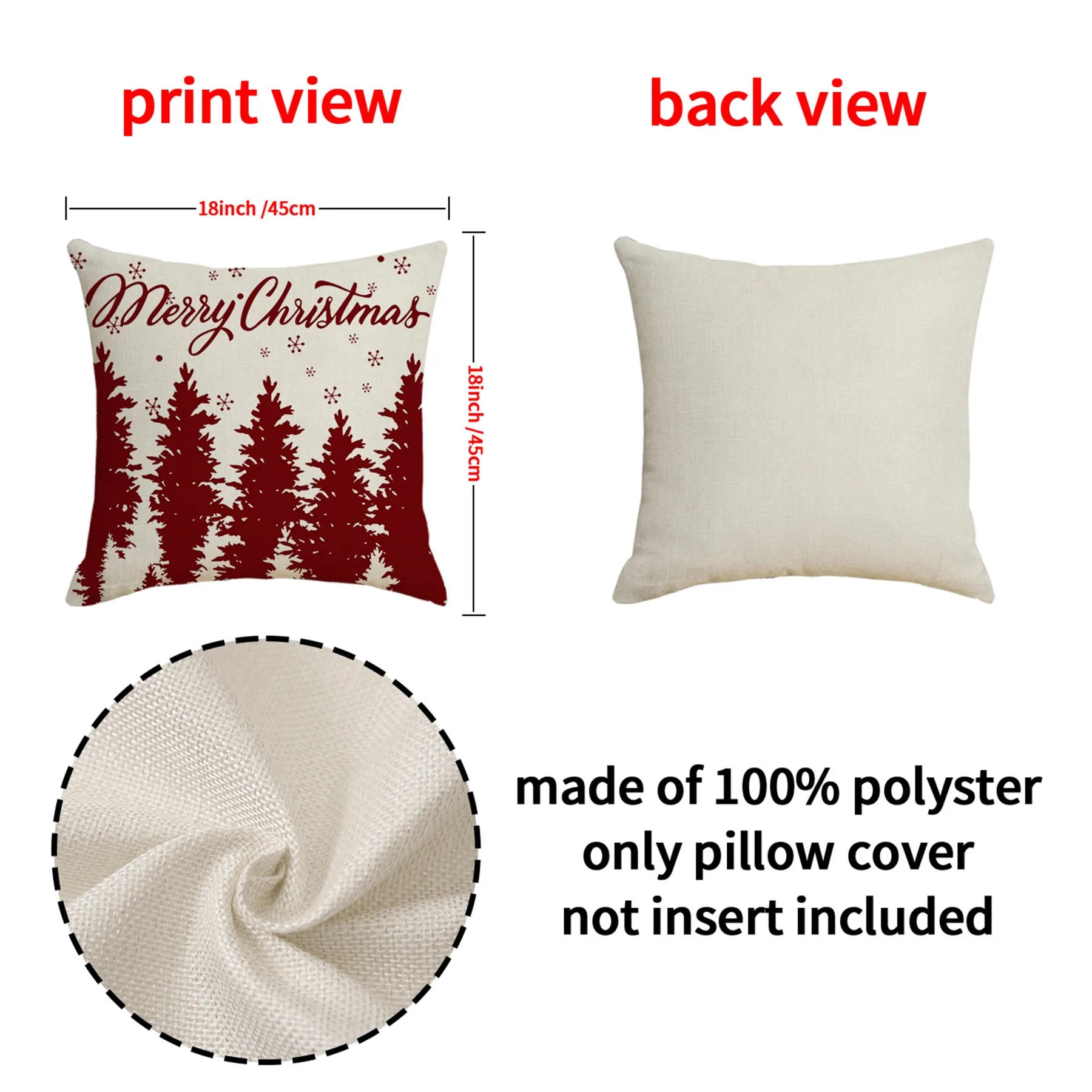 Flax Christmas Bedhead Pillowcase 5