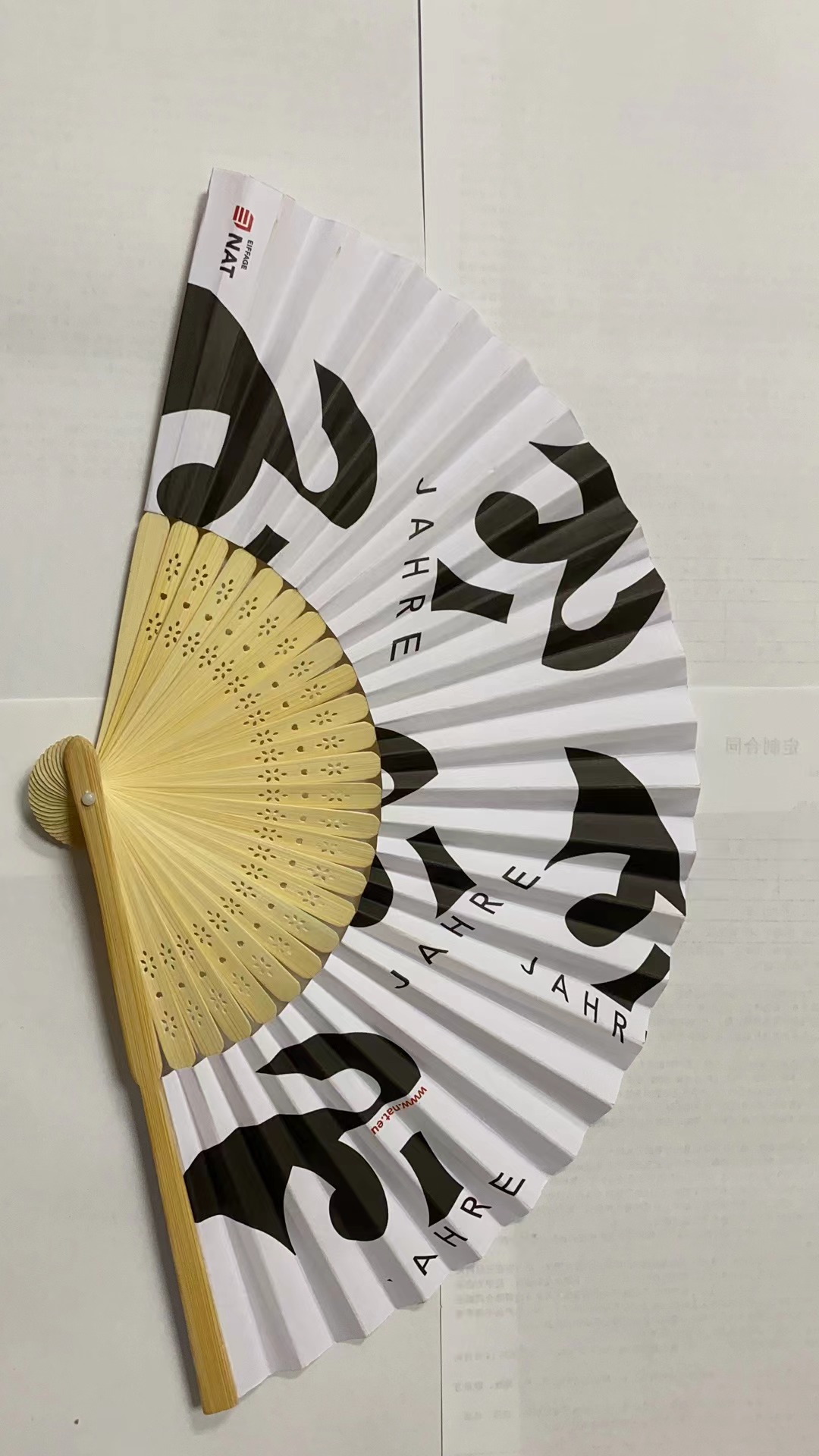 Fancy Bamboo Hand Fan - Full Color 20