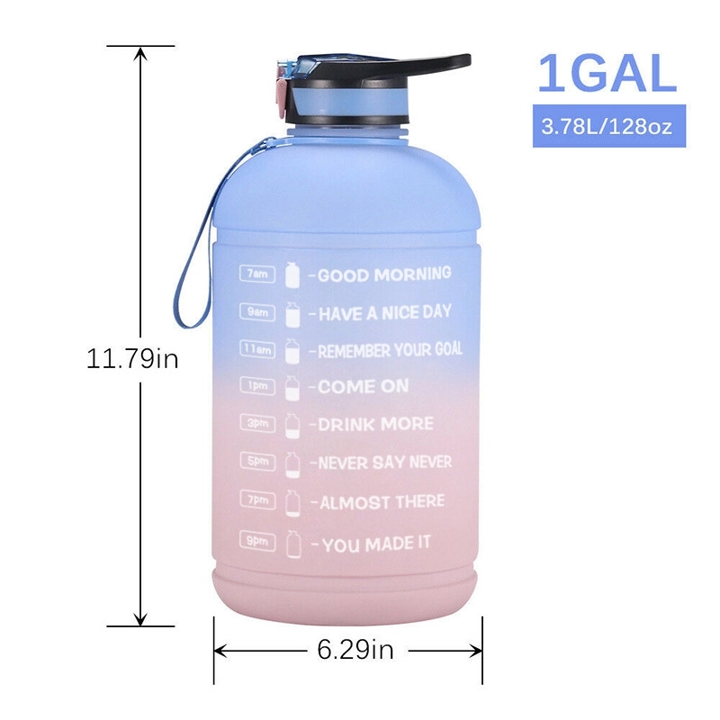 Custom 1 Gallon Water Bottle With Time Marker 7