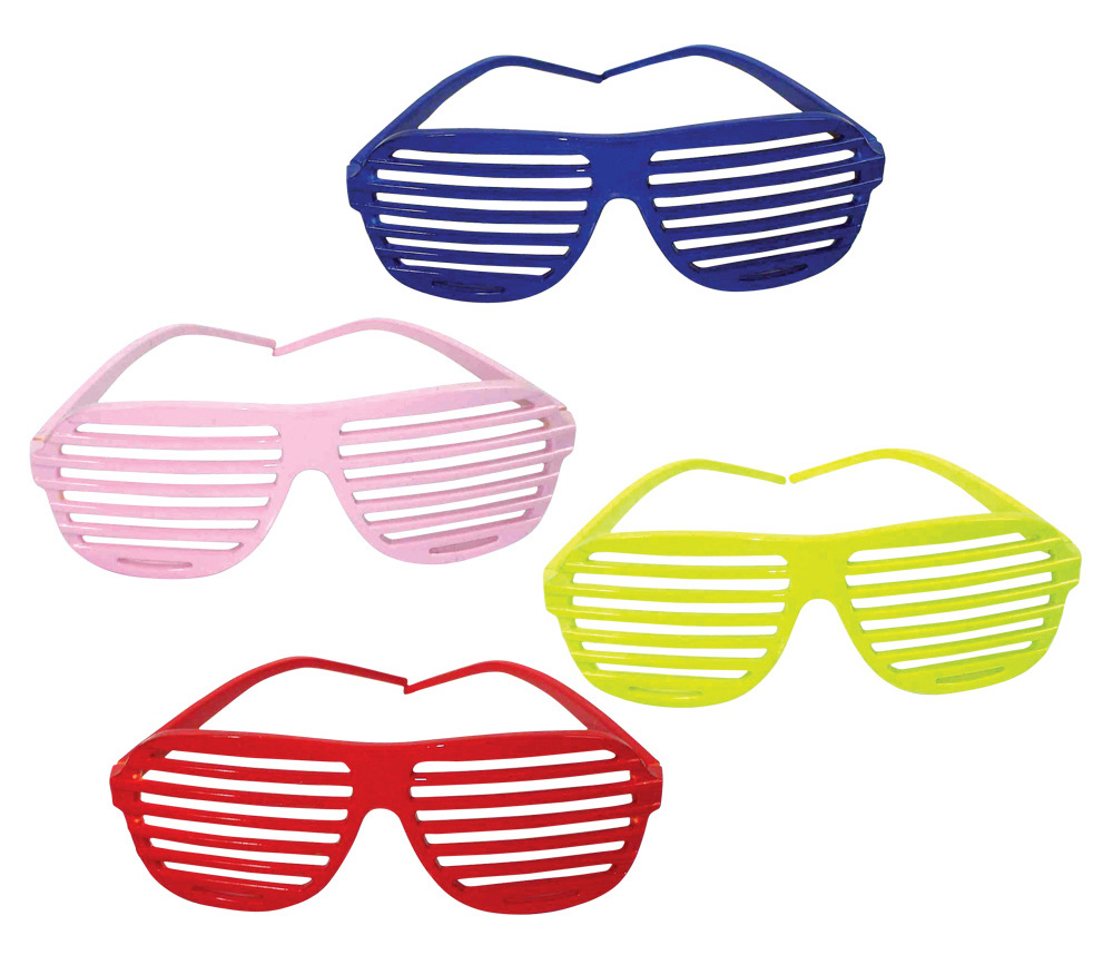 Color Slotted Fashionable Sunglasses - Party Supplies 1