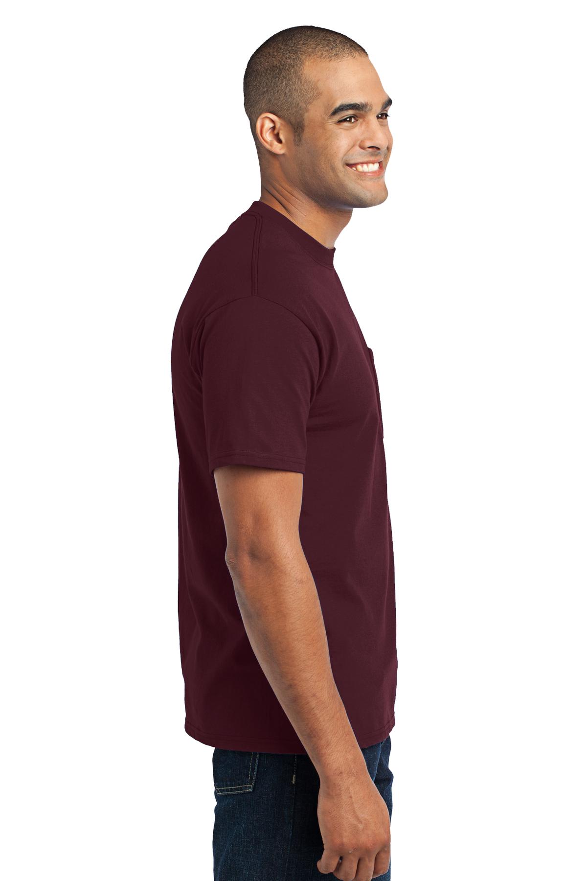 Port & Co Core Blend Pocket Tee. PC55P 44