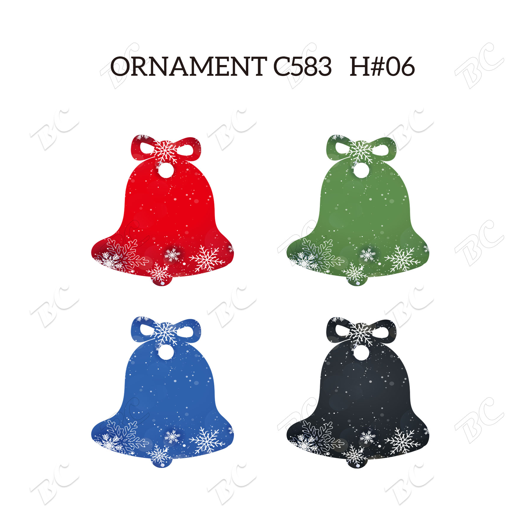 Free Shipping Full Color Christmas Ornament - Bell 35